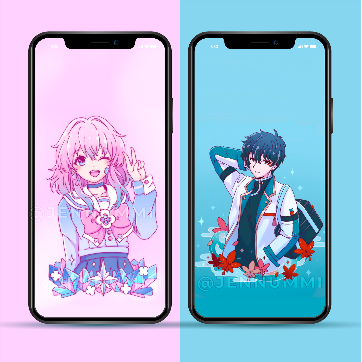 School Rail Wallpaper Set