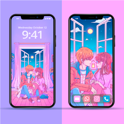 Cat and Onigiri Wallpaper