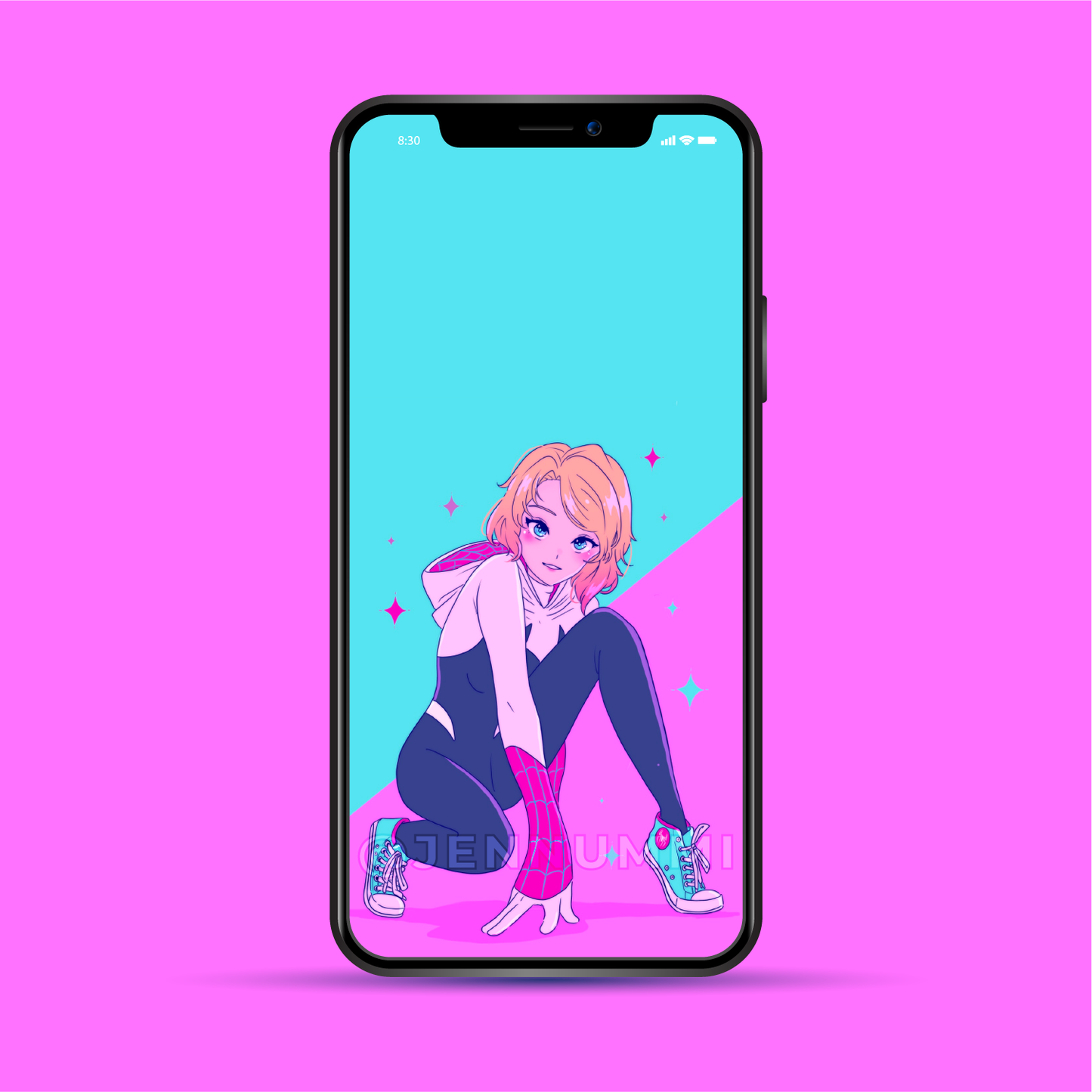 Pink Spider Wallpaper