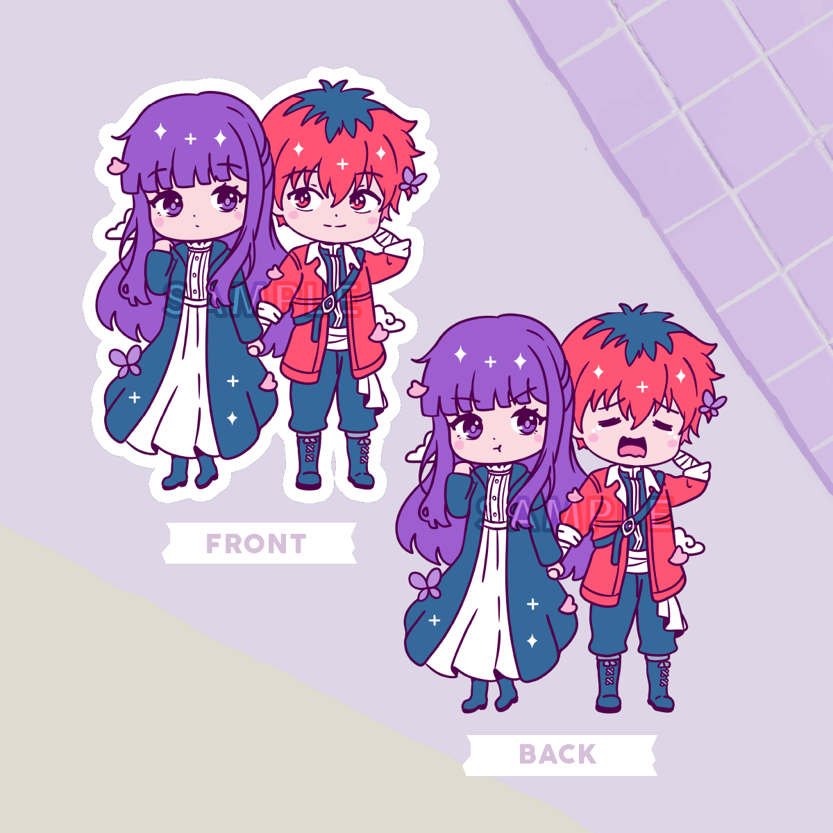 Mage and Warrior Acrylic Charm (IN-HAND)