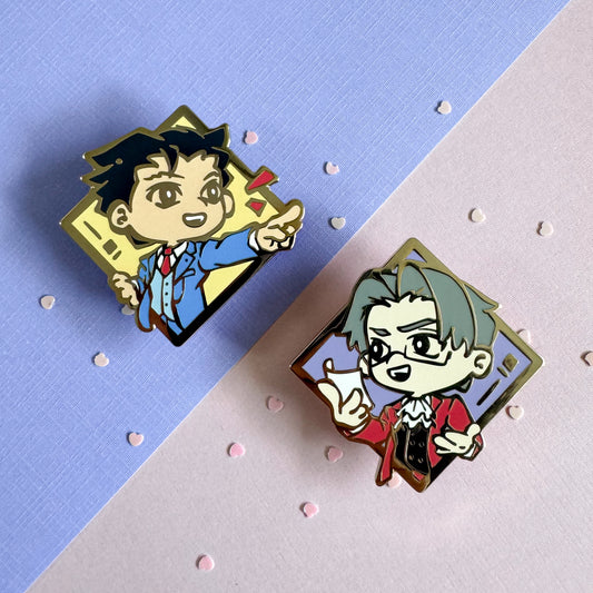 Ace Attorney Enamel Pins (IN-HAND)