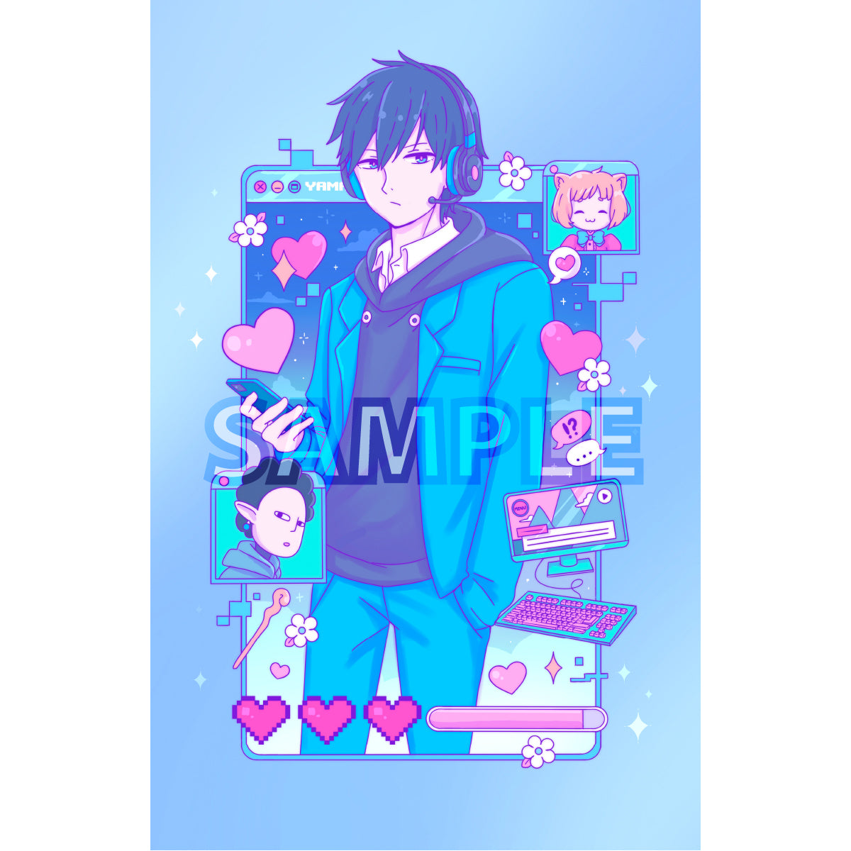 Gamer Boy Blue Print (IN-HAND)