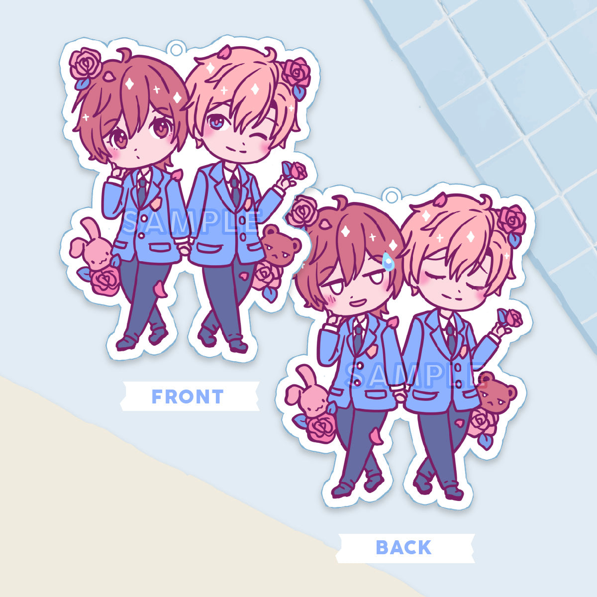 Host Girl & Boy Acrylic Charm LAST CHANCE (IN-HAND)