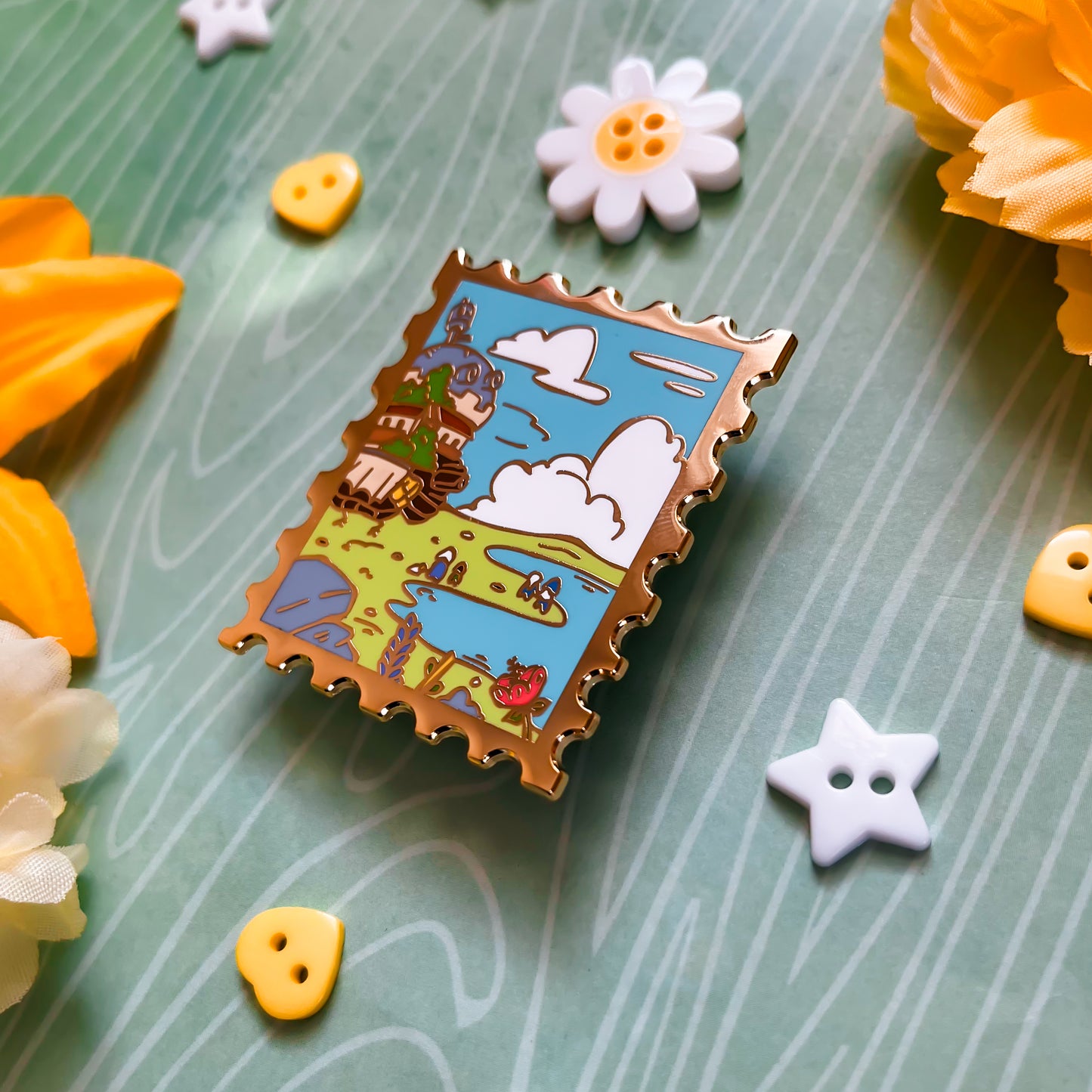 Chibli Stamp Enamel Pins (IN-HAND)