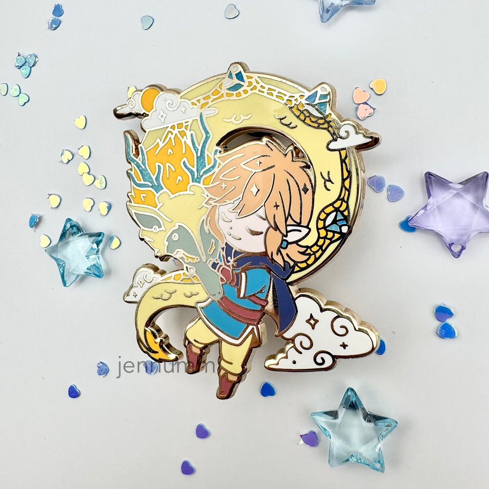 Hero and Dragon Enamel Pin // IN-HAND