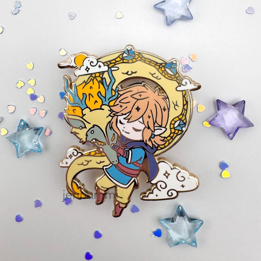 Hero and Dragon Enamel Pin // IN-HAND