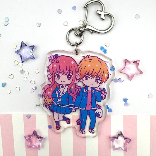 Onigiri & Cat Acrylic Charm (IN-HAND)