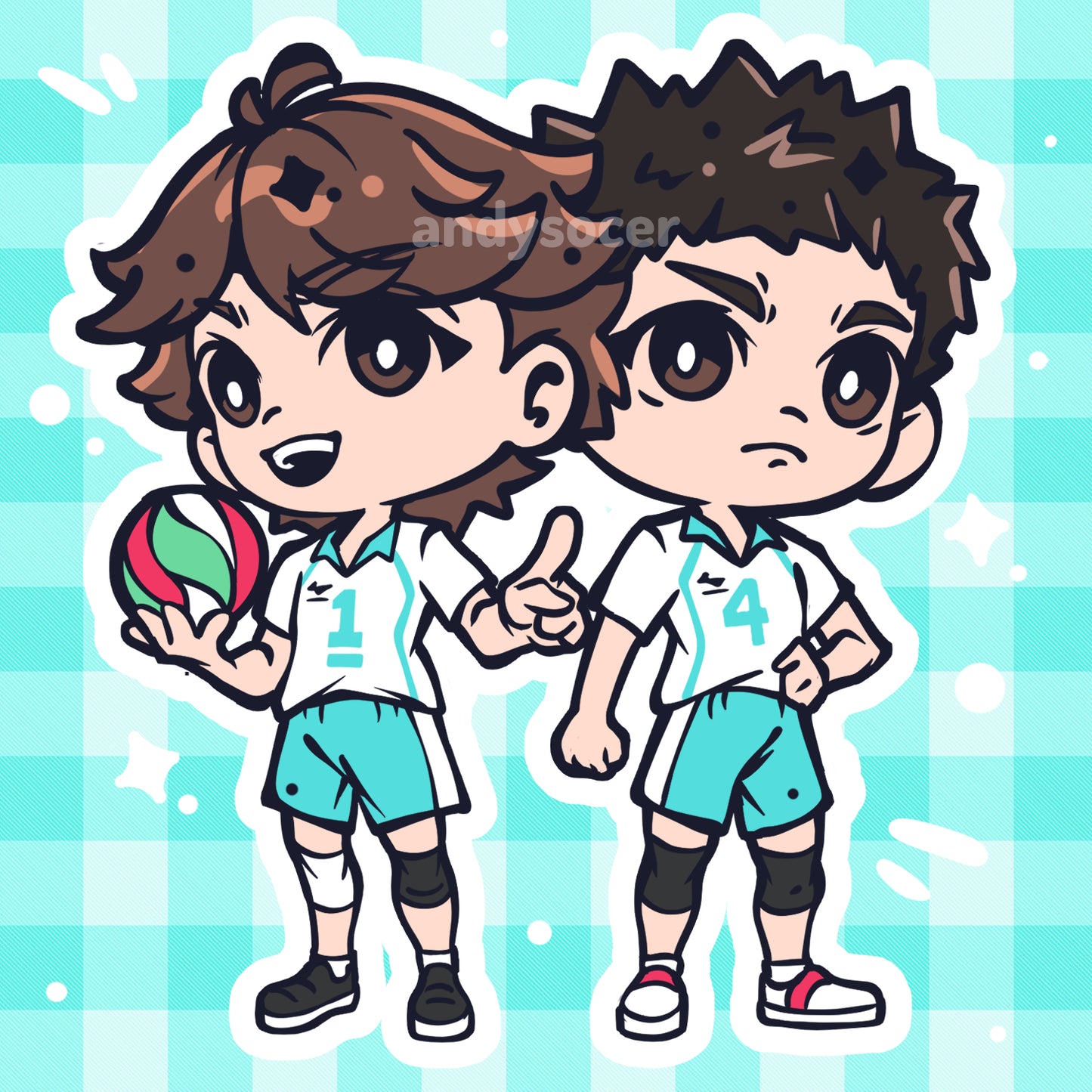 Voleyball Duo Sticker (IN-HAND)