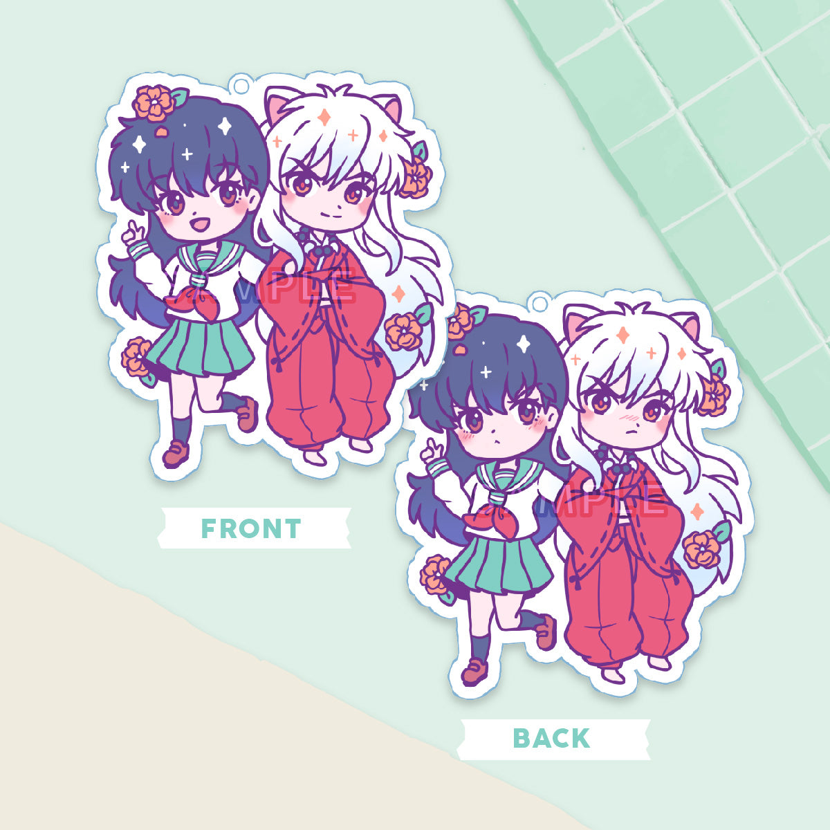 Priestess & Inu Acrylic Charm LAST CHANCE (IN-HAND)