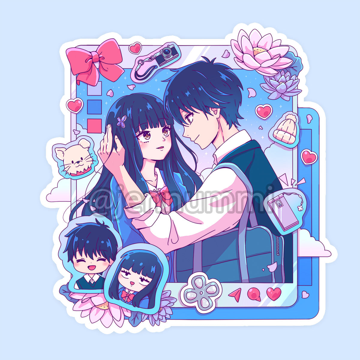 Social Media Shy Lovers Sticker (IN-HAND)