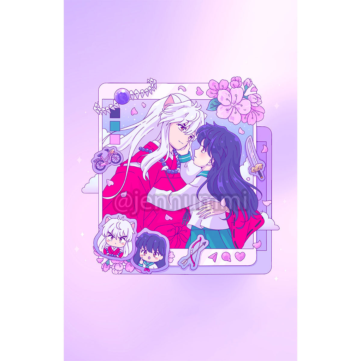 Social Media Half Demon Postcard (IN-HAND)