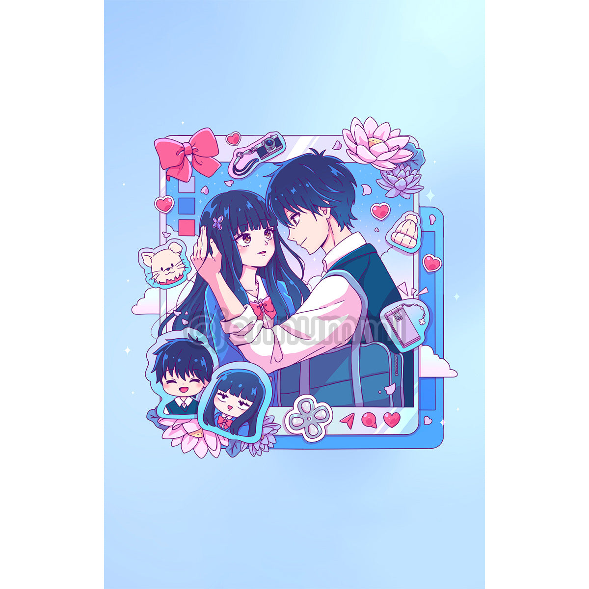 Social Media Shy Lovers Postcard (IN-HAND)