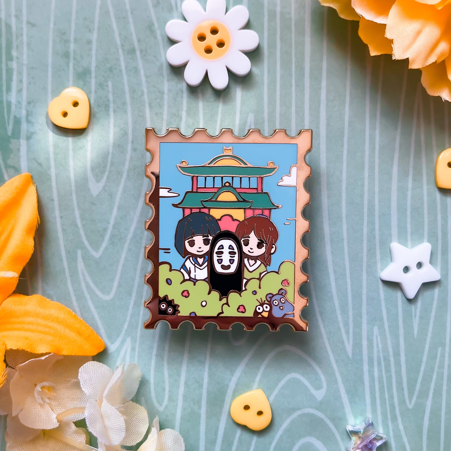 Chibli Stamp Enamel Pins (IN-HAND)