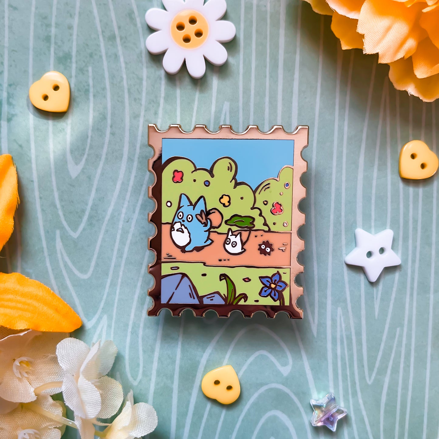 Chibli Stamp Enamel Pins (IN-HAND)