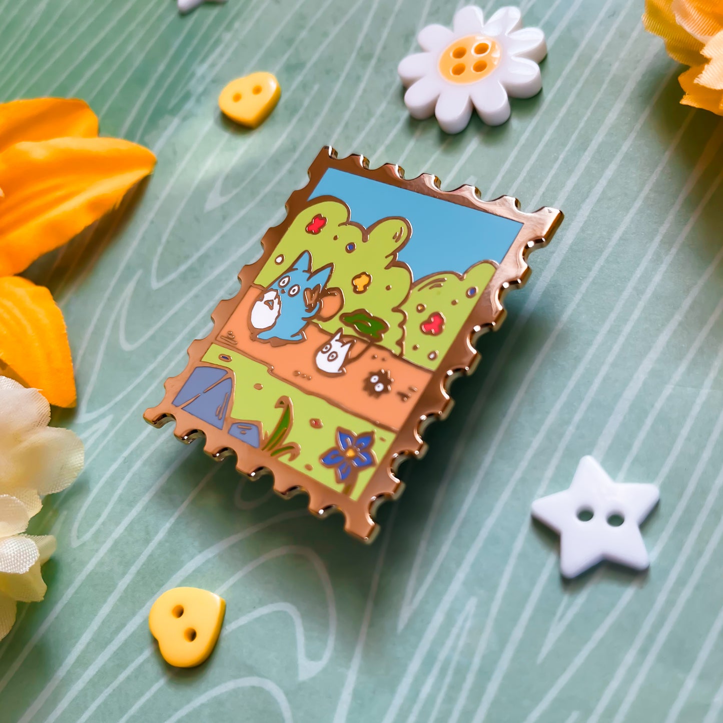 Chibli Stamp Enamel Pins (IN-HAND)