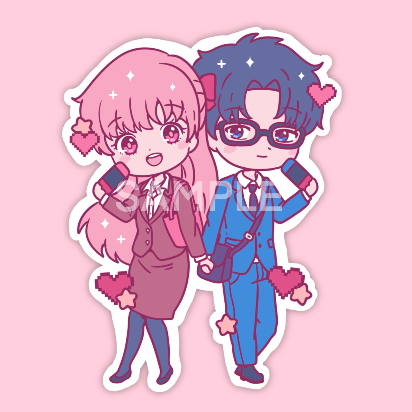 Otaku Couple Sticker (IN-HAND)