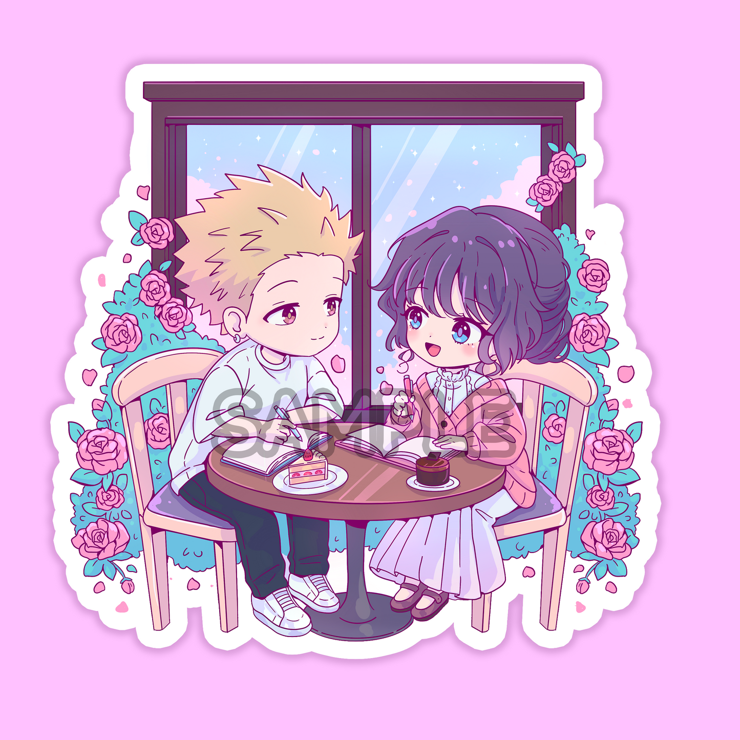 Flower Cafe Sticker (IN-HAND)