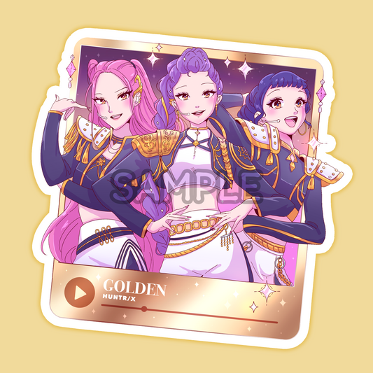 KPOP G0LD3N Sticker (IN-HAND)