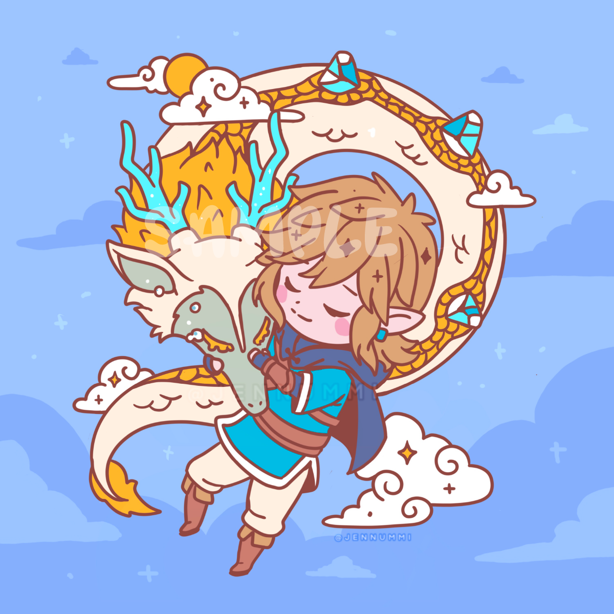 Hero and Dragon Enamel Pin // IN-HAND