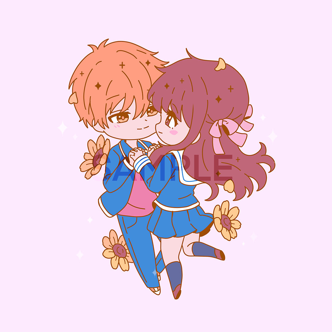 Onigiri Hug Enamel Pin (IN-HAND)