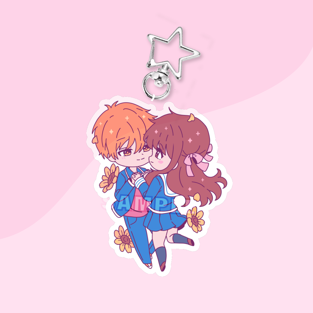 Onigiri Hug Acrylic Charm (IN-HAND)