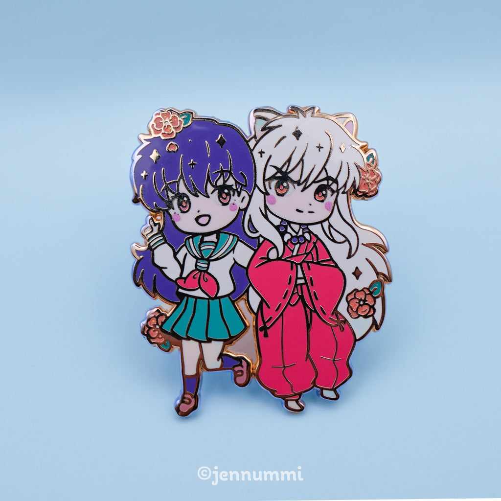 LAST CHANCE Inu Dog & Priestess Enamel Pin