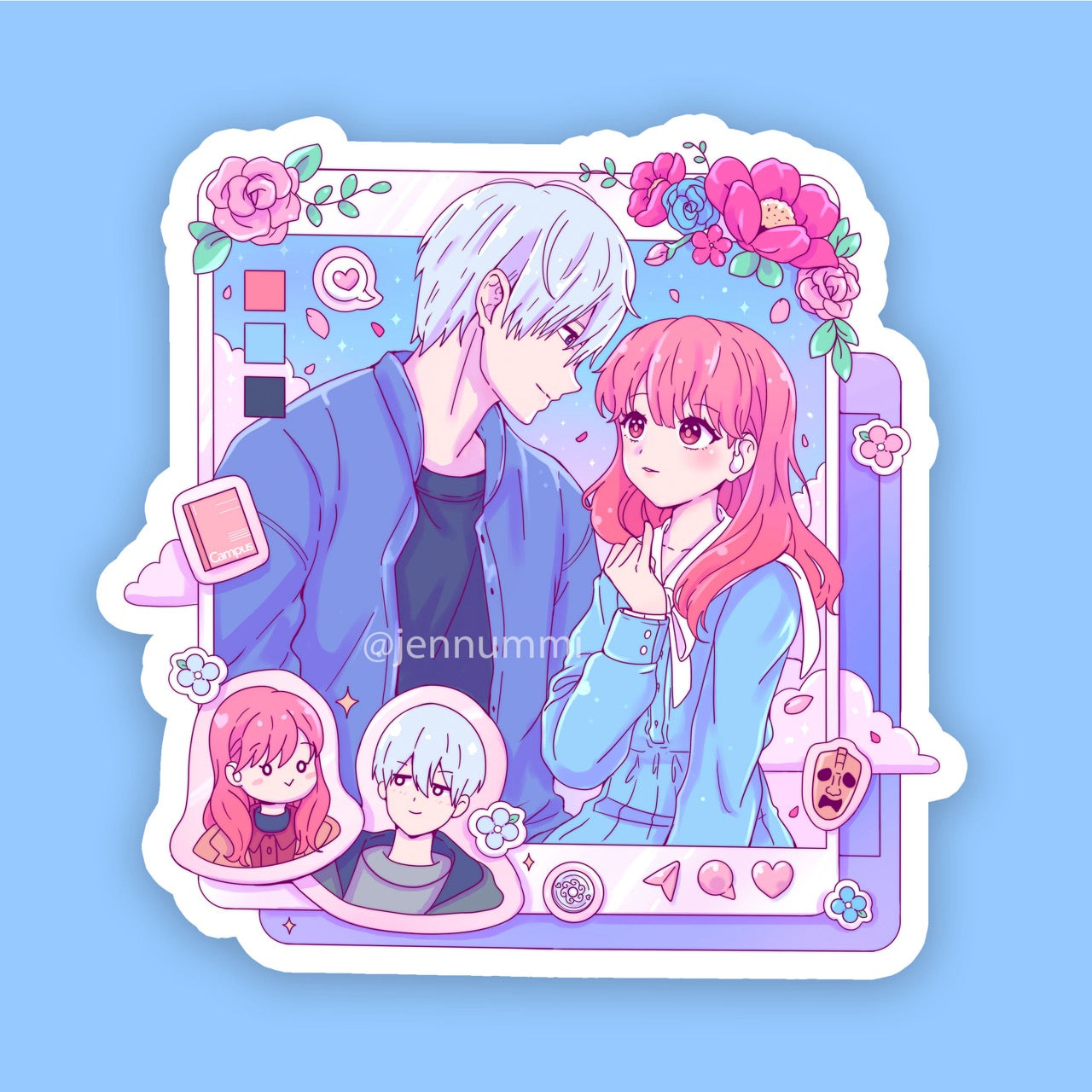 Social Media Sign Sticker (IN-HAND)