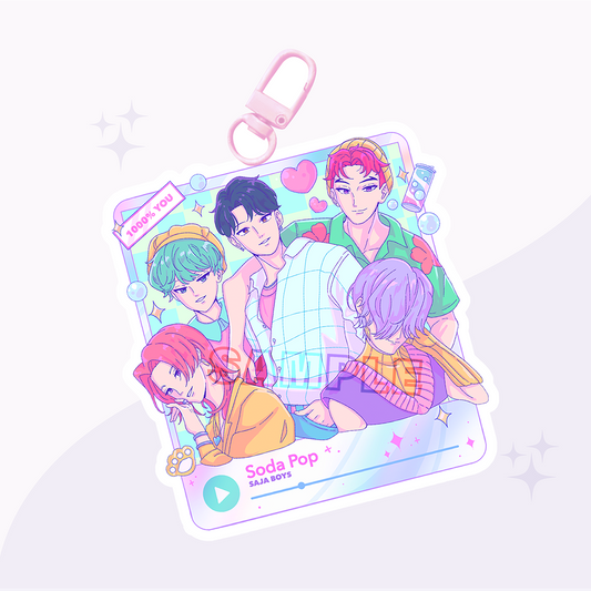 S0D4 P0P Acrylic Charm