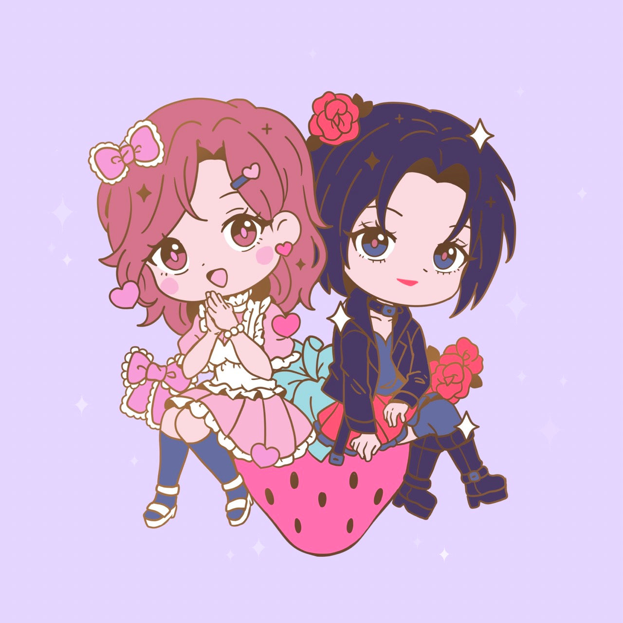 Strawberry Friends Enamel Pin (IN-HAND)