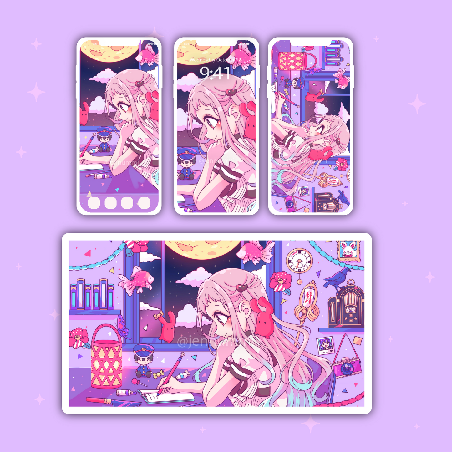 Fish LoFi Wallpaper (Desktop & Phone)