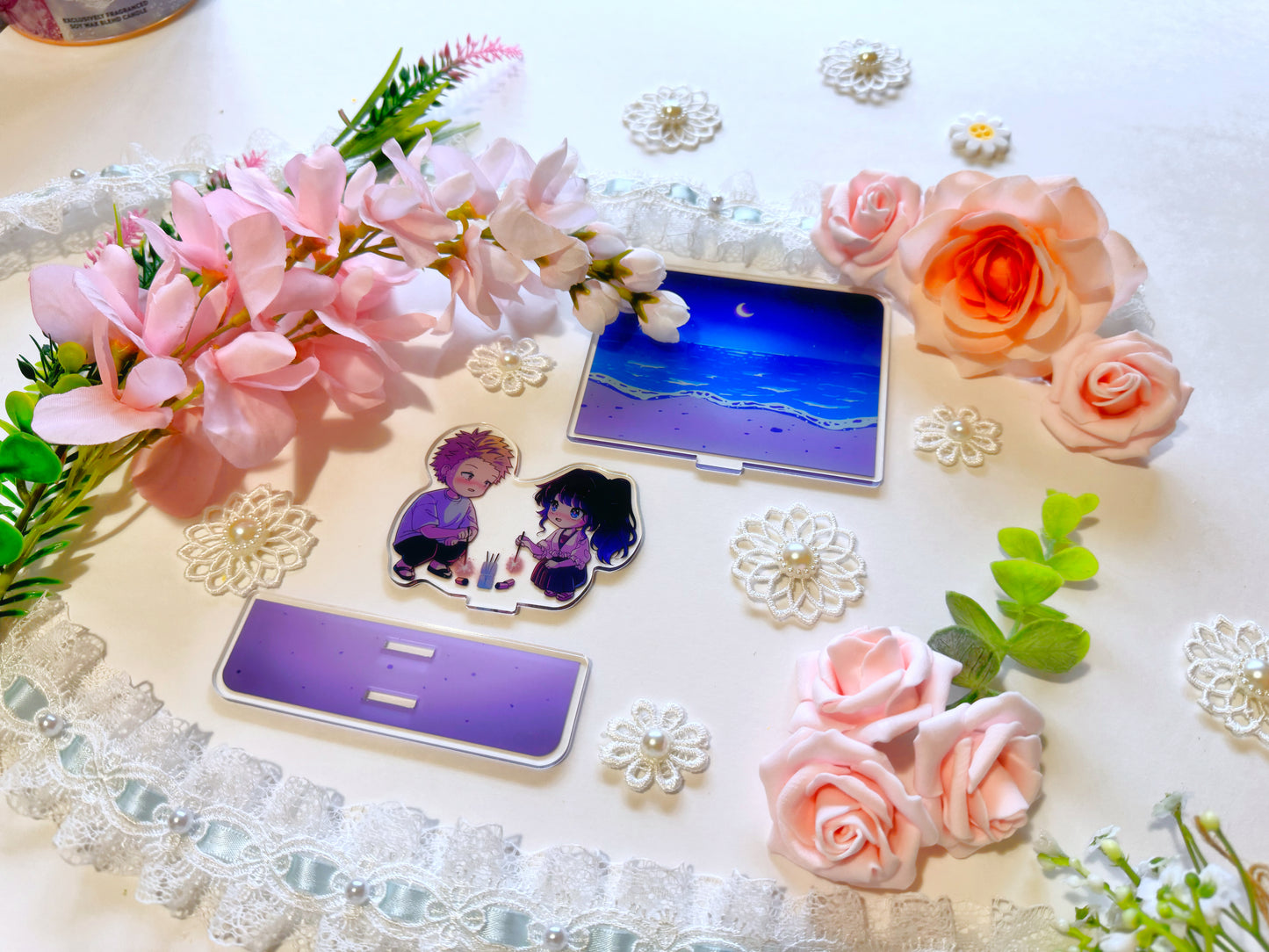 Flower Beach Scene Acrylic Stand (IN-HAND)