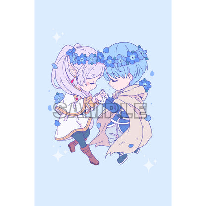 Elf Mages Chibi Postcards (IN-HAND)