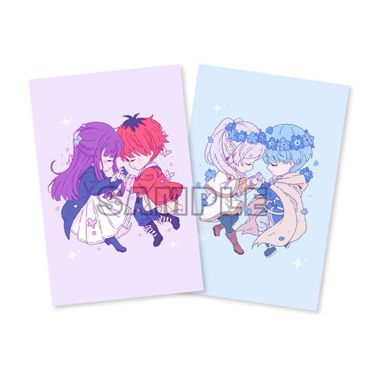 Elf Mages Chibi Postcards (PRE-ORDER)