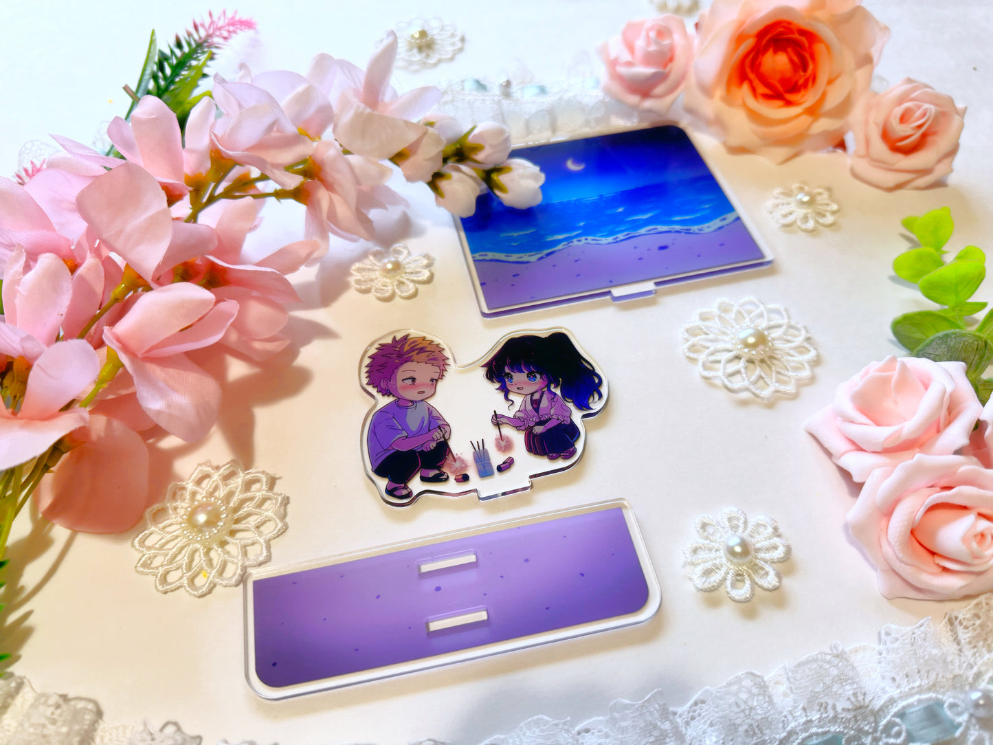Flower Beach Scene Acrylic Stand (IN-HAND)