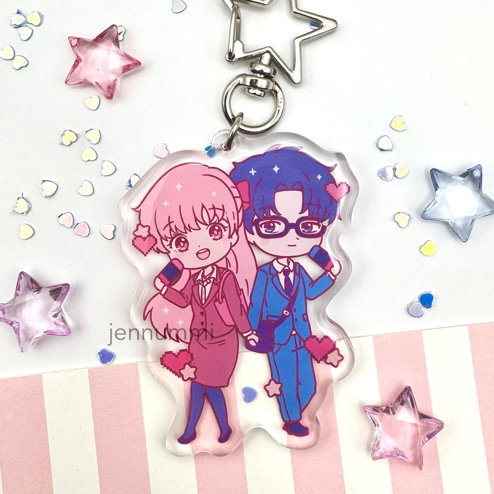 Otaku Couple Acrylic Charm