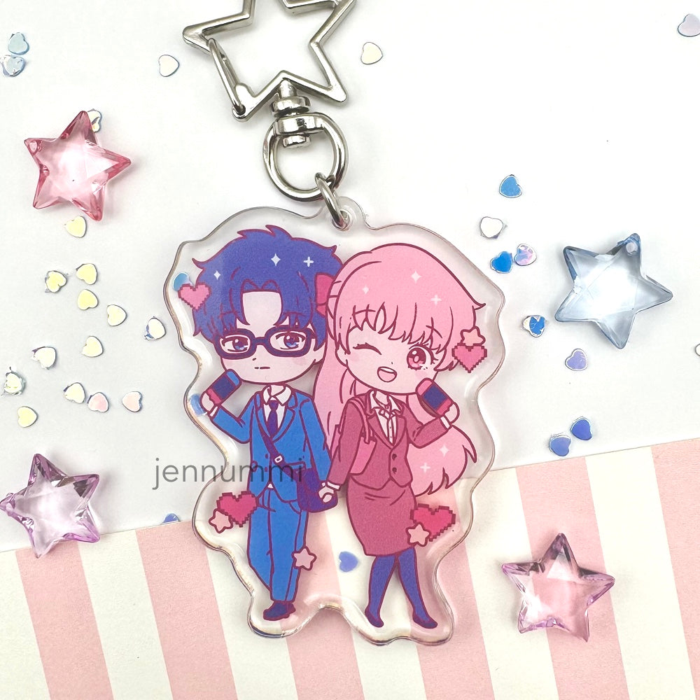 Otaku Couple Acrylic Charm