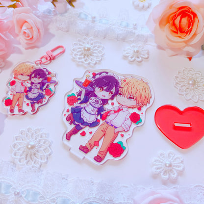 Cafe Couple Acrylic Charm