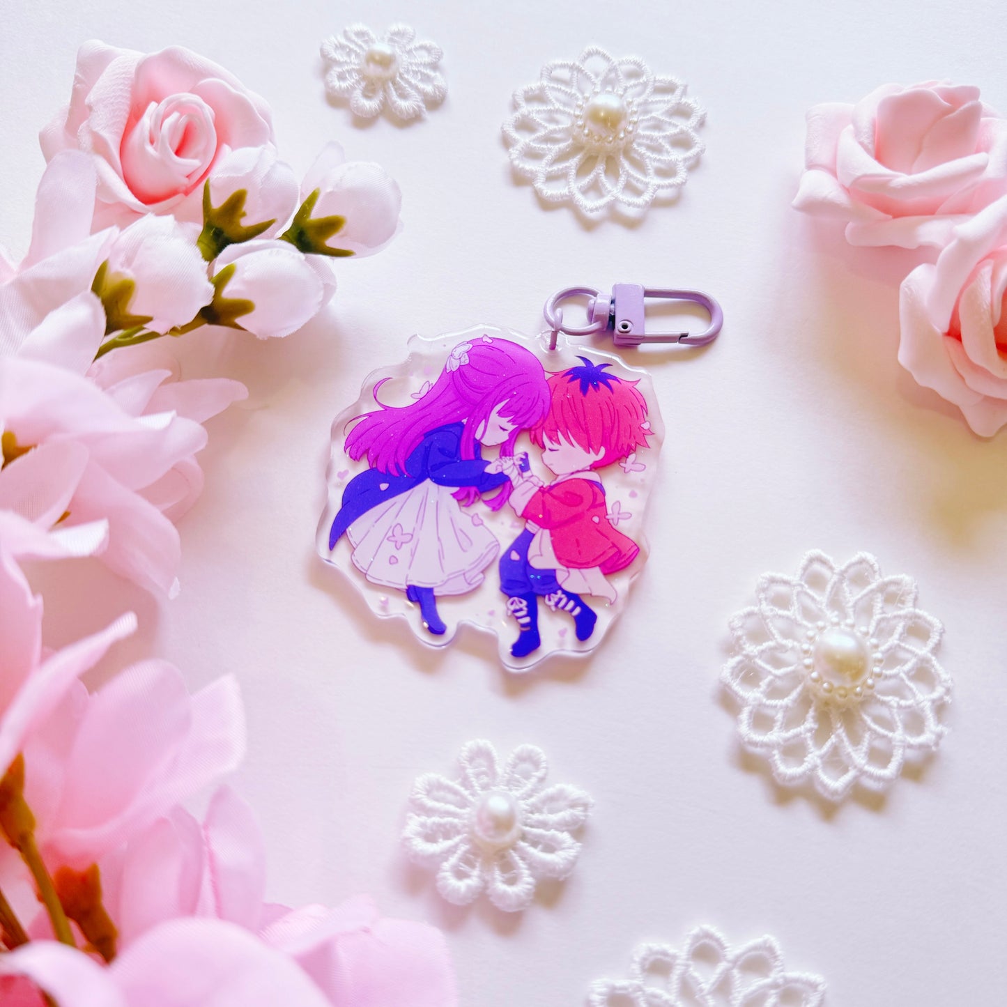 Mage and Warrior Butterflies Acrylic Charm