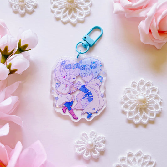 Elf and Hero Flowers Acrylic Charm