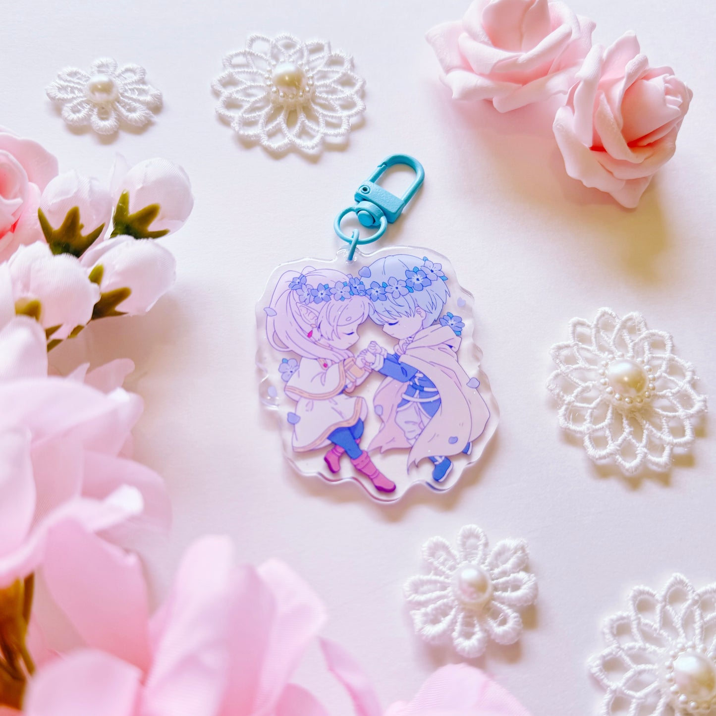 Elf and Hero Flowers Acrylic Charm