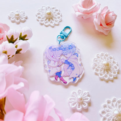 Elf and Hero Flowers Acrylic Charm