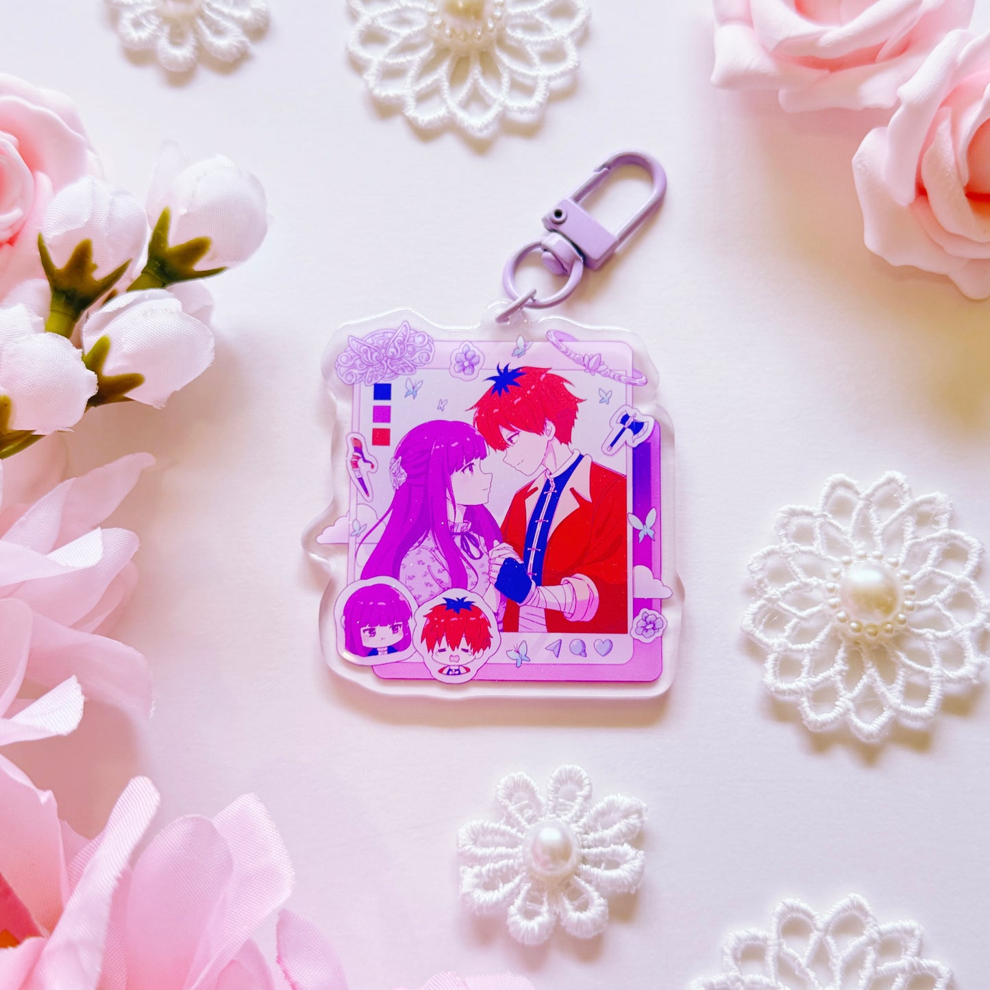 Mage and Warrior Social Media Acrylic Charm