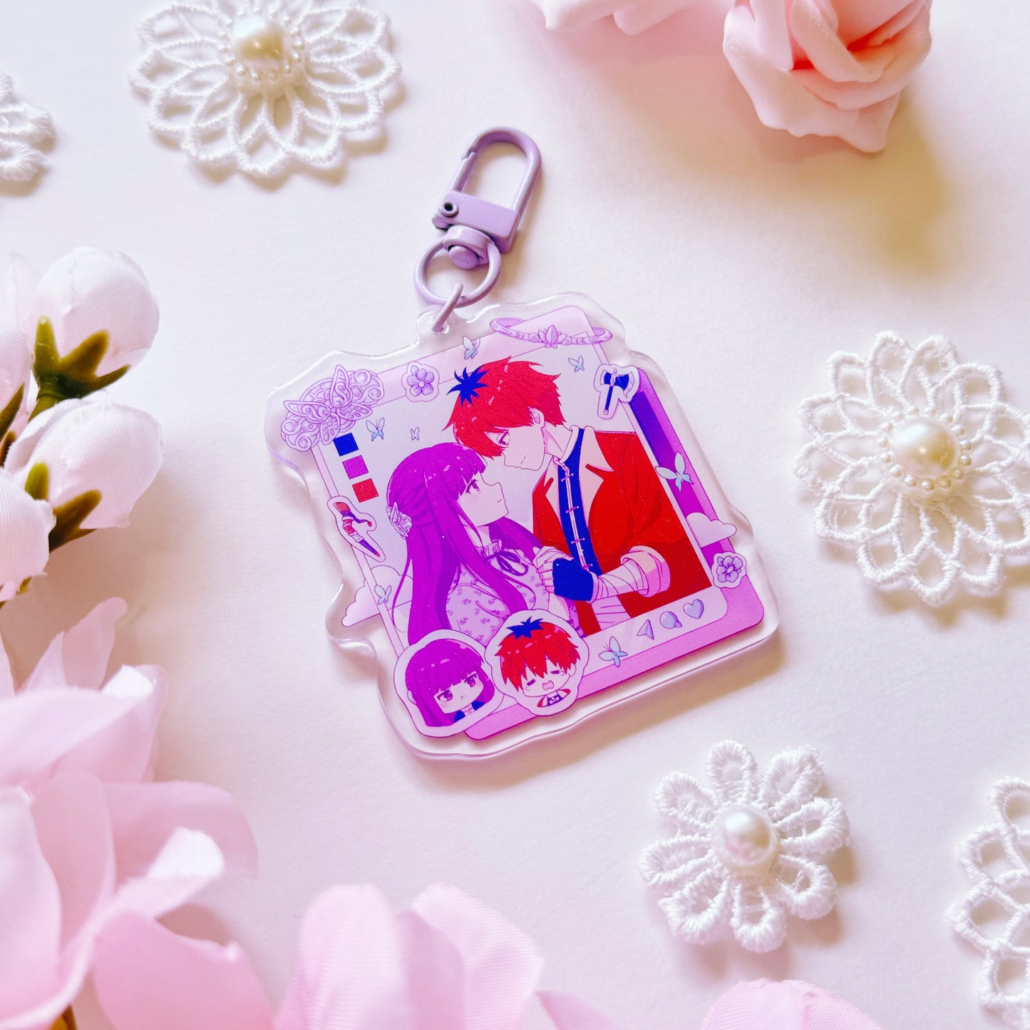 Mage and Warrior Social Media Acrylic Charm