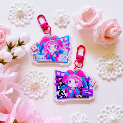 Bunny and Clown Acrylic Charm Set