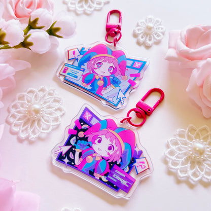 Bunny and Clown Acrylic Charm Set