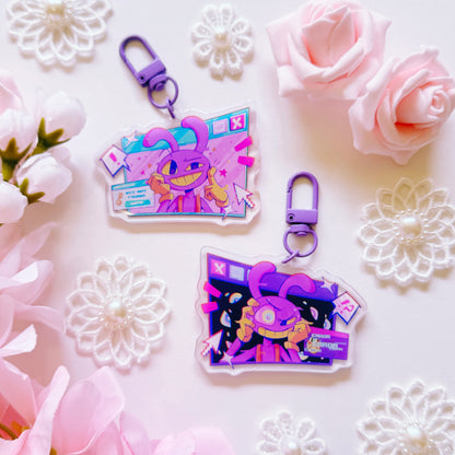 Bunny and Clown Acrylic Charm Set