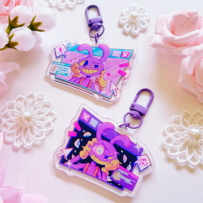 Bunny and Clown Acrylic Charm Set