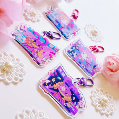 Bunny and Clown Acrylic Charm Set
