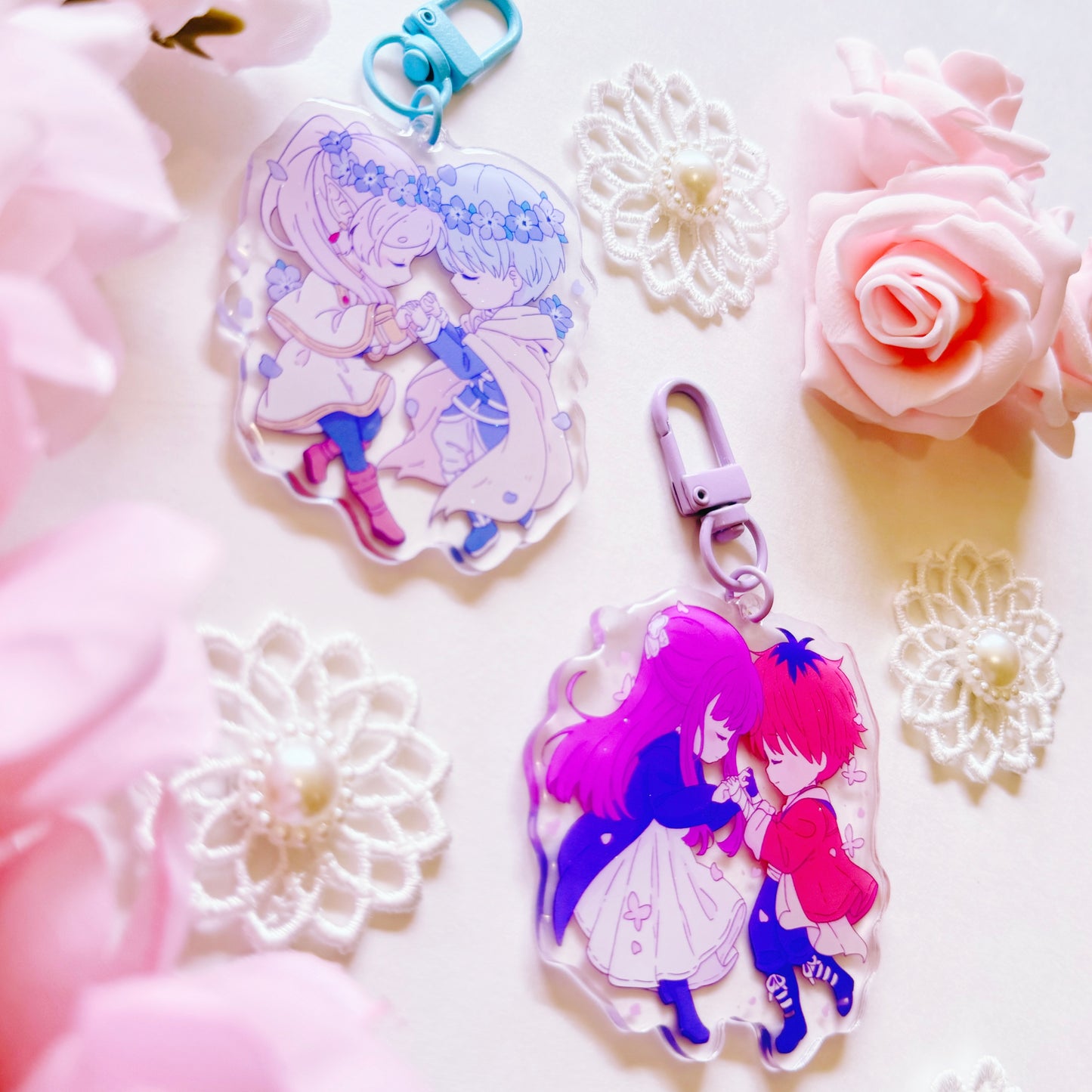 Elf and Hero Flowers Acrylic Charm