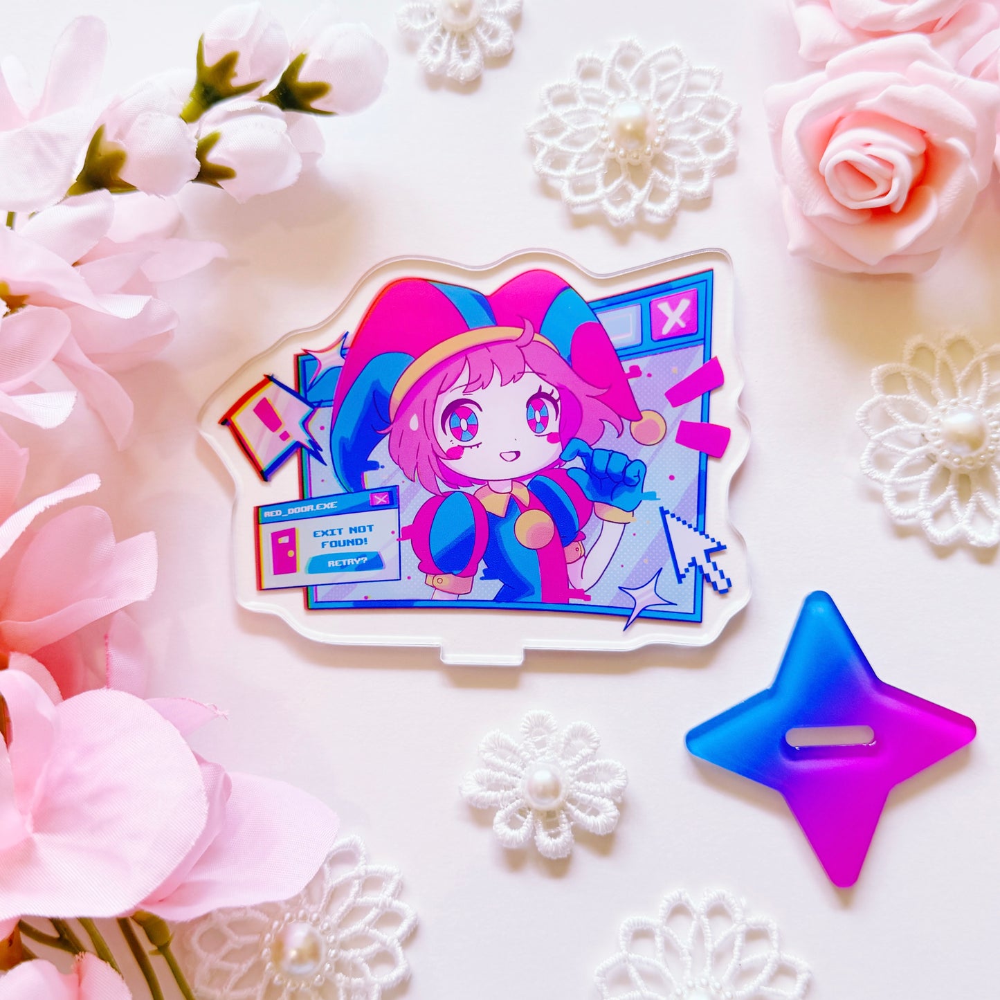 Clown and Bunny Acrylic Stand Set